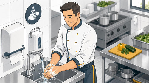 Personalhygiene Koch beim Hände waschen