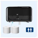 Doppelrollenspender für hülsenloses Toilettenpapier Schwarz T7 | Tork Hygiene