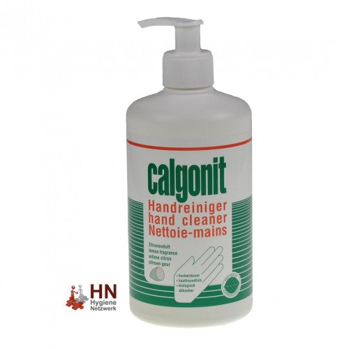 Sanfte Waschlotion Calgonit Handreiniger Zitrone mit praktischer Pumpflasche 12 x 500ml | Reinigungsmittel