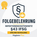 Mehrsprachige Folgebelehrung nach Infektionsschutzgesetz §43 IfSG für Gastronomie mit Online-Schulung zur Lebensmittelhygiene und Mitarbeiterschulung