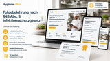 Folgebelehrung nach §43 Abs. 4 Infektionsschutzgesetz (IfSG) für Beschäftigte in Gastronomie und Lebensmittelbetrieben mit Online Schulung zu Hygiene und Infektionsschutz