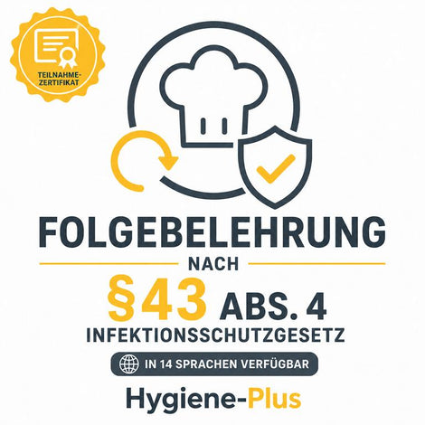 Online-Schulung Folgebelehrung nach §43 Abs. 4 IfSG