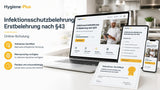 Mehrsprachige §43 IfSG Erstbelehrung für Köche in der Gastronomie zur Lebensmittelhygiene und Hygienevorschriften