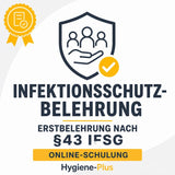 Mehrsprachige Infektionsschutzbelehrung Erstbelehrung nach §43 IfSG für Gastronomie mit Online-Schulung zu Hygiene und Lebensmittelsicherheit