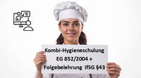 Kombi-Hygieneschulung EG 852/2004 + Folgebelehrung §43 IfSG | Videolernkurs mit Zertifikat (4 Sprachen)