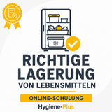 Mehrsprachige Hygieneschulung Gastronomie zur richtigen Lagerung von Lebensmitteln mit Online-Kurs zu Lebensmittelhygiene und HACCP-Anforderungen