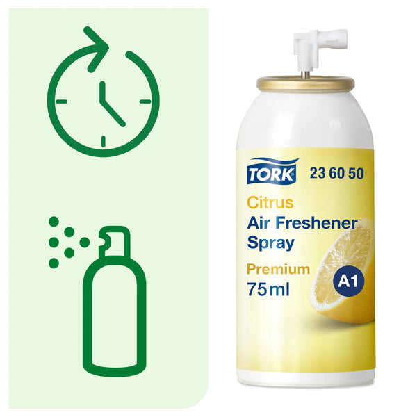 Lufterfrischer Spray mit Zitrusduft A1 - 12 Flakons, Tork Hygiene –  Hygiene-Plus