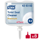 Toilettensitzreiniger für mehr Hygiene, für S2 Spender, Premium-Qualität 8 x 475 ml | Tork Hygiene