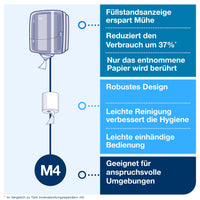 Mehrzweck-Papierwischtücher Weiß M4, 6 × 857 Blätter | Tork Hygiene