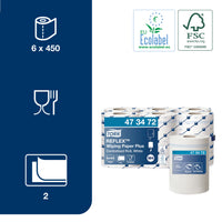 Starke Mehrzweck-Papierwischtücher Weiß M4, 6 × 450 Blatt | Tork Hygiene