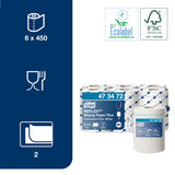 Starke Mehrzweck-Papierwischtücher Weiß M4, 6 × 450 Blatt | Tork Hygiene
