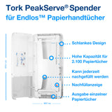 PeakServe® Endlos™ Papierhandtuchspender Weiß H5 | Tork Hygiene