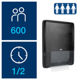 PeakServe® Mini-Spender für Endlos™ Papierhandtücher in Schwarz H5  | Tork Hygiene