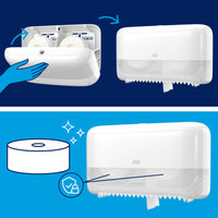 Doppelrollenspender für hülsenloses Toilettenpapier Weiß T7 | Tork Hygiene