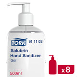Feuchtigkeitsspendendes Salubrin Händedesinfektionsgel Pumpflasche 8 × 500 ml | Tork Hygiene