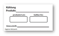 Wasserlösliche Etiketten vom Hygiene-Netzwerk zur Lebensmittelkennzeichnung mit Aufdruck Kühlung