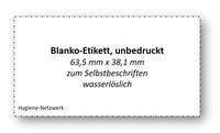 Wasserlösliches Blanko-Etikett vom Hygiene-Netzwerk zur professionellen Kennzeichnung von Lebensmittelbehältern
