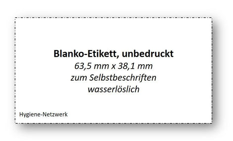Wasserlösliches Blanko-Etikett DIN-A4 63x38mm