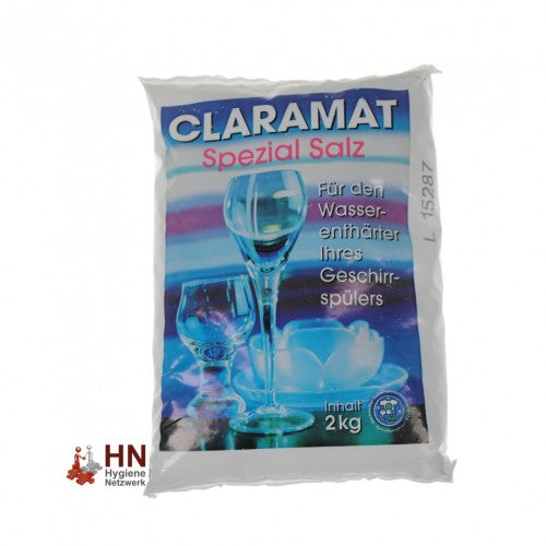 Claramat grobes Spezialsalz für Spülmaschinen 6 x 2kg | Reinigungsmittel