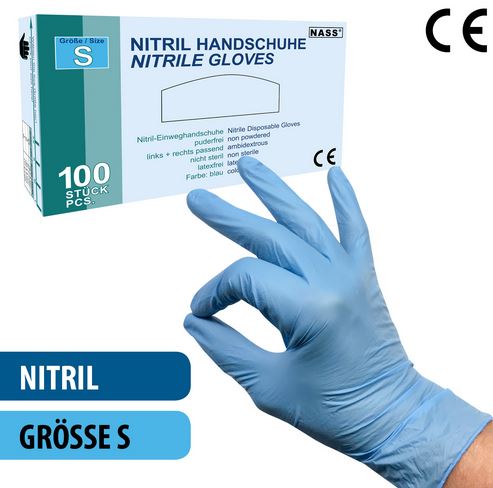 Nitril-Handschuhe für hygienisches Arbeiten in der Größe S