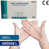 Vinyl-Handschuhe für hygienisches Arbeiten in Größe L