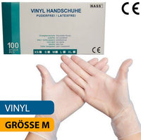 Vinyl-Handschuhe für hygienisches Arbeiten in Größe M